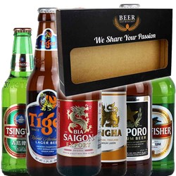 Bild von 6er Bierset aus Asien ohne oder mit GESCHENKBOX - je 0,33l (Mit Auswahlmöglichkeit)