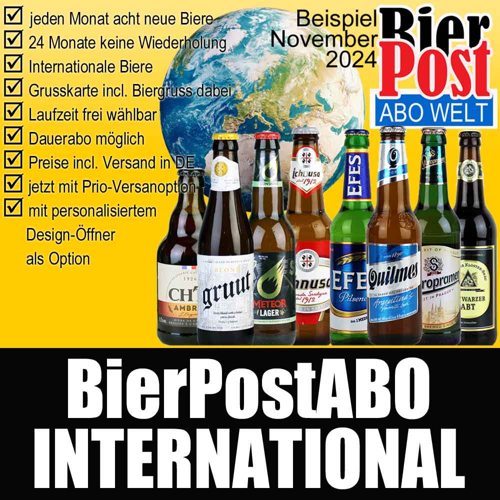 Bild von BierPostABO - INTERNATIONAL - incl. Versand in DE, incl. BierPostCARD 