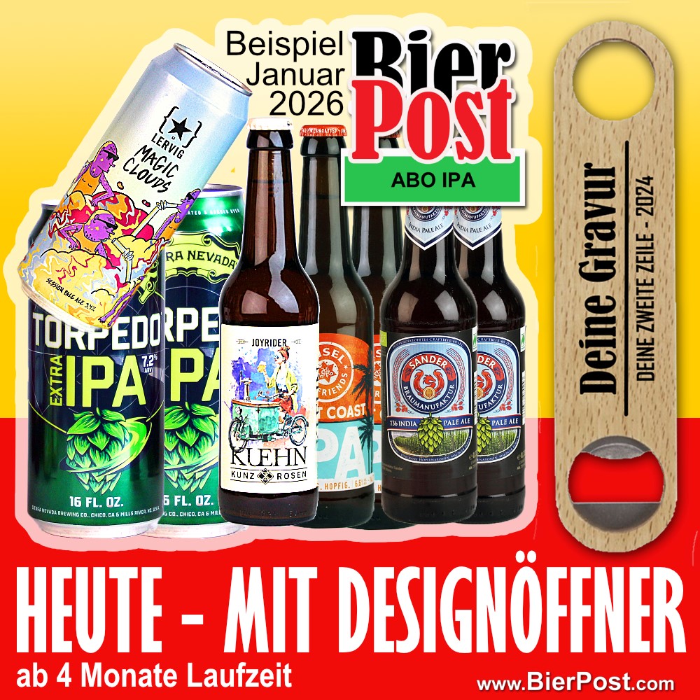 Bild von BierPostABO - INDIA PALE ALE (IPA) - incl. BierPostCARD GRATIS dazu  incl. Versandkosten in DE  