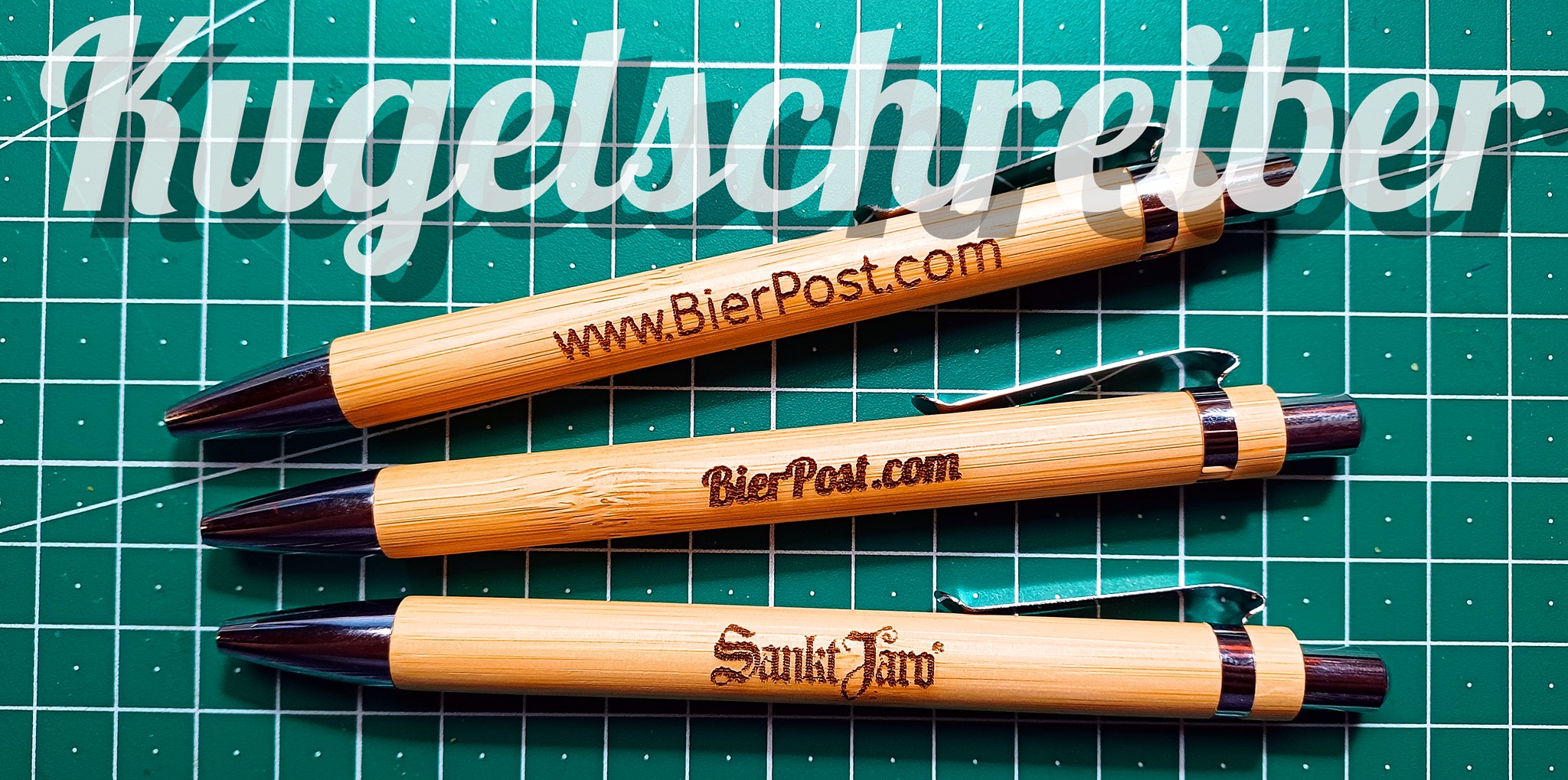 Bild von Kugelschreiber - BAMBUS - mit blauere Miene  