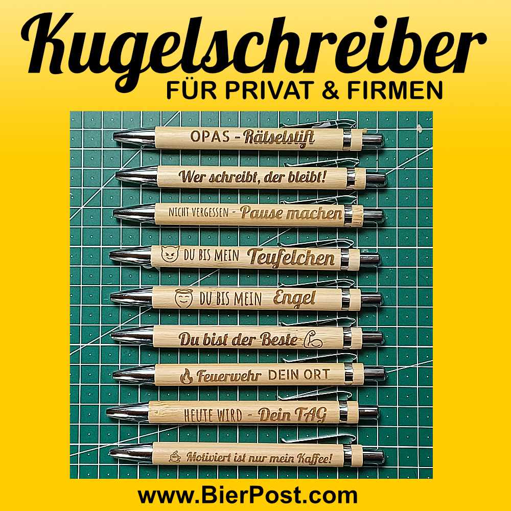 Bild von Kugelschreiber - BAMBUS - mit blauere Miene  // HEUTE zwei zum Preis von einem!