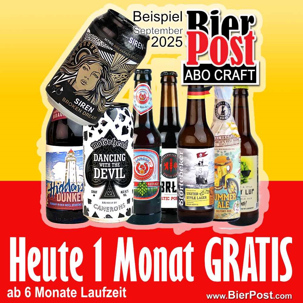 Bild von BierPostABO - CRAFTBEER - incl. Versand in DE, incl BierPostCARD ( heute einen Monat GRATIS dazu, ab einer Laufzeit von 6 Monate ) 