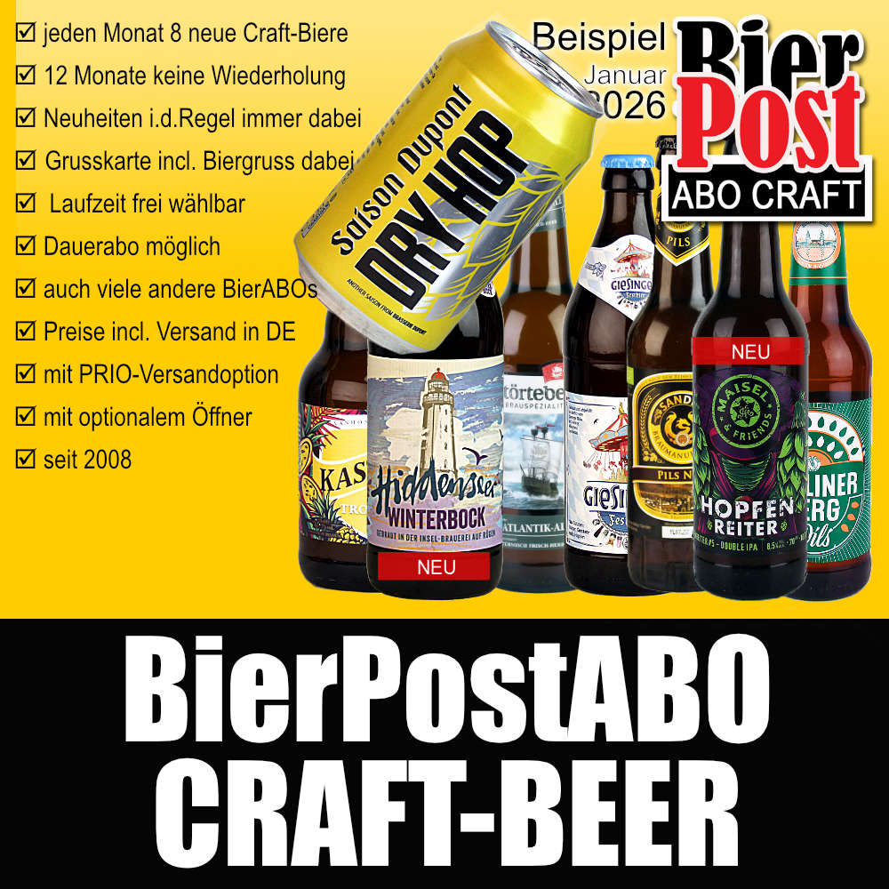 Bild von BierPostABO - CRAFTBEER - incl. Versand in DE, incl BierPostCARD 