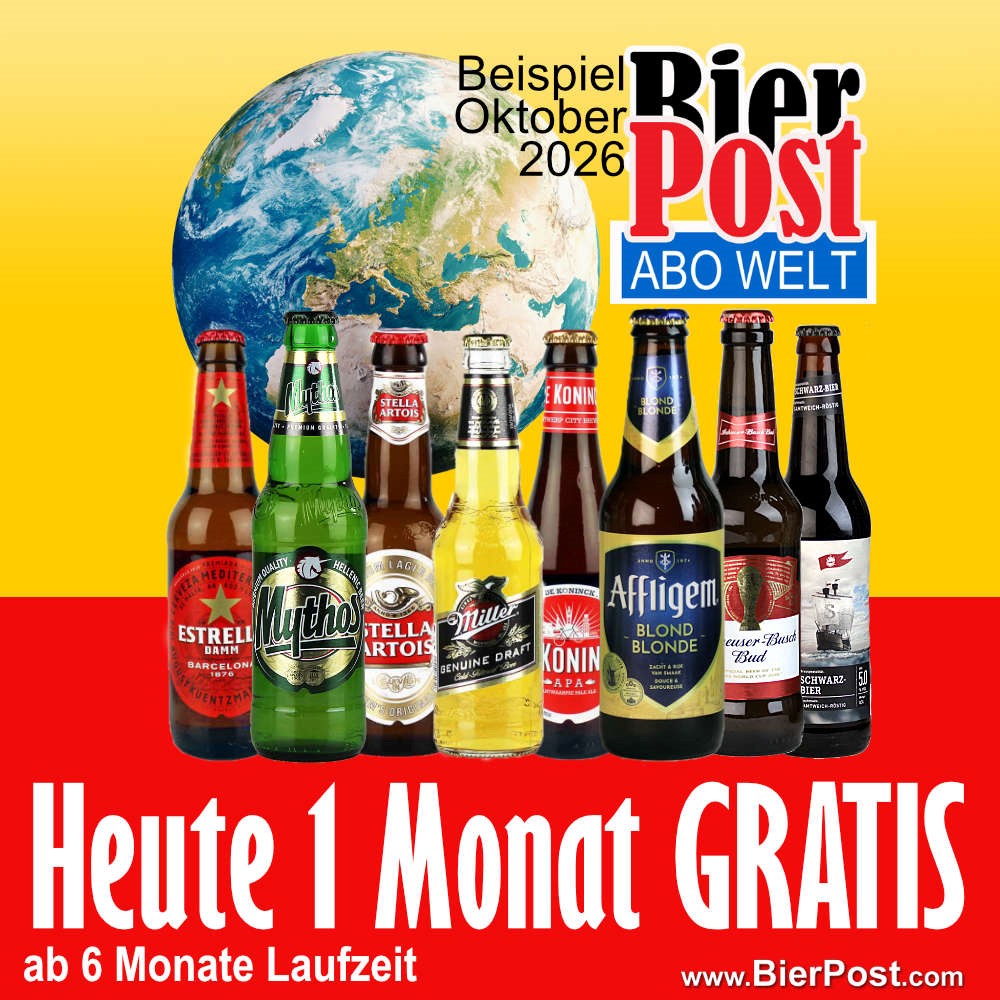 Bild von BierPostABO - INTERNATIONAL - incl. Versand in DE, incl. BierPostCARD ( HEUTE einen Monat GRATIS dazu ab einer Laufzeit von 6 Monaten )